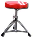 The NEW BigDog Saddle Throne HF014A Red/White Stripe