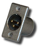 XLR male chassis plug