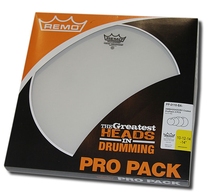 Remo Ambassador Coated Pro Pack (4pcs)